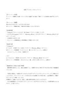 2025.6 SNSキャンペーン概要のサムネイル