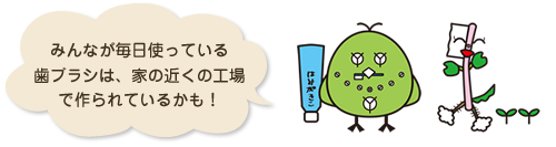 みんなが毎日使っている歯ブラシは、家の近くの工場で作られているかも